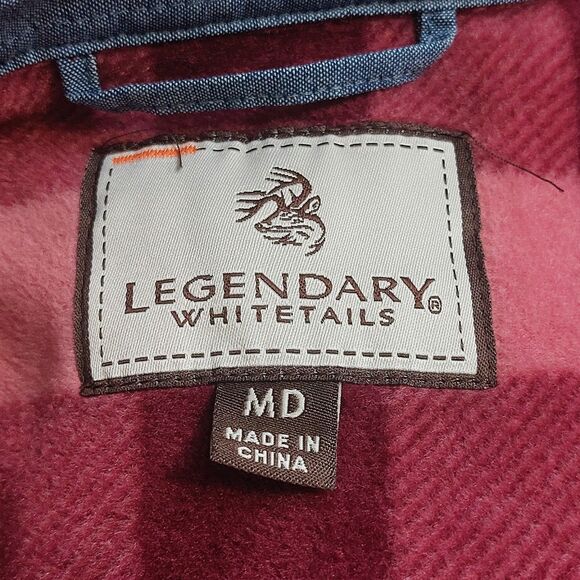 Legendary Whitetails Trail Guide Fleece Shirt Women's Med. Elderberry Plaid NEW! - Picture 4 of 10